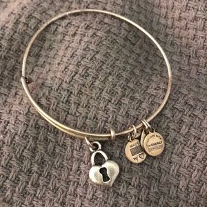 Alex and Ani heart keyhole bangle